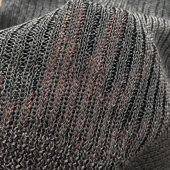 Drôle de Copié Y2K Sheer Woven Tank – Dark Charcoal Textured (Sz M/L) - Picture 4 of 6